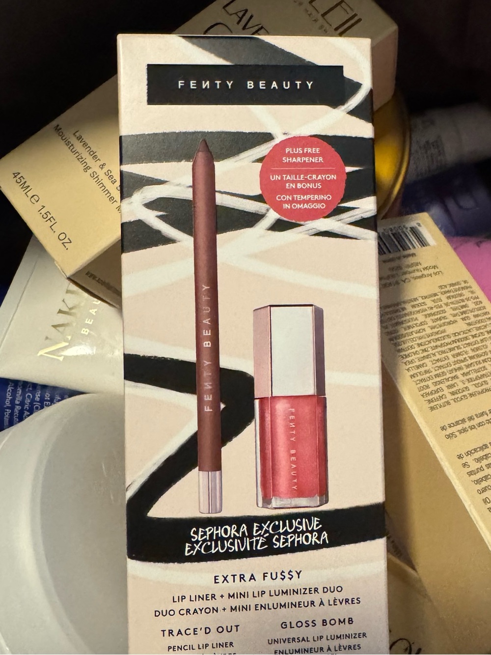 Fenty Beauty Lip Liner & Mini Gloss Bomb Duo Trace'd Out Brown